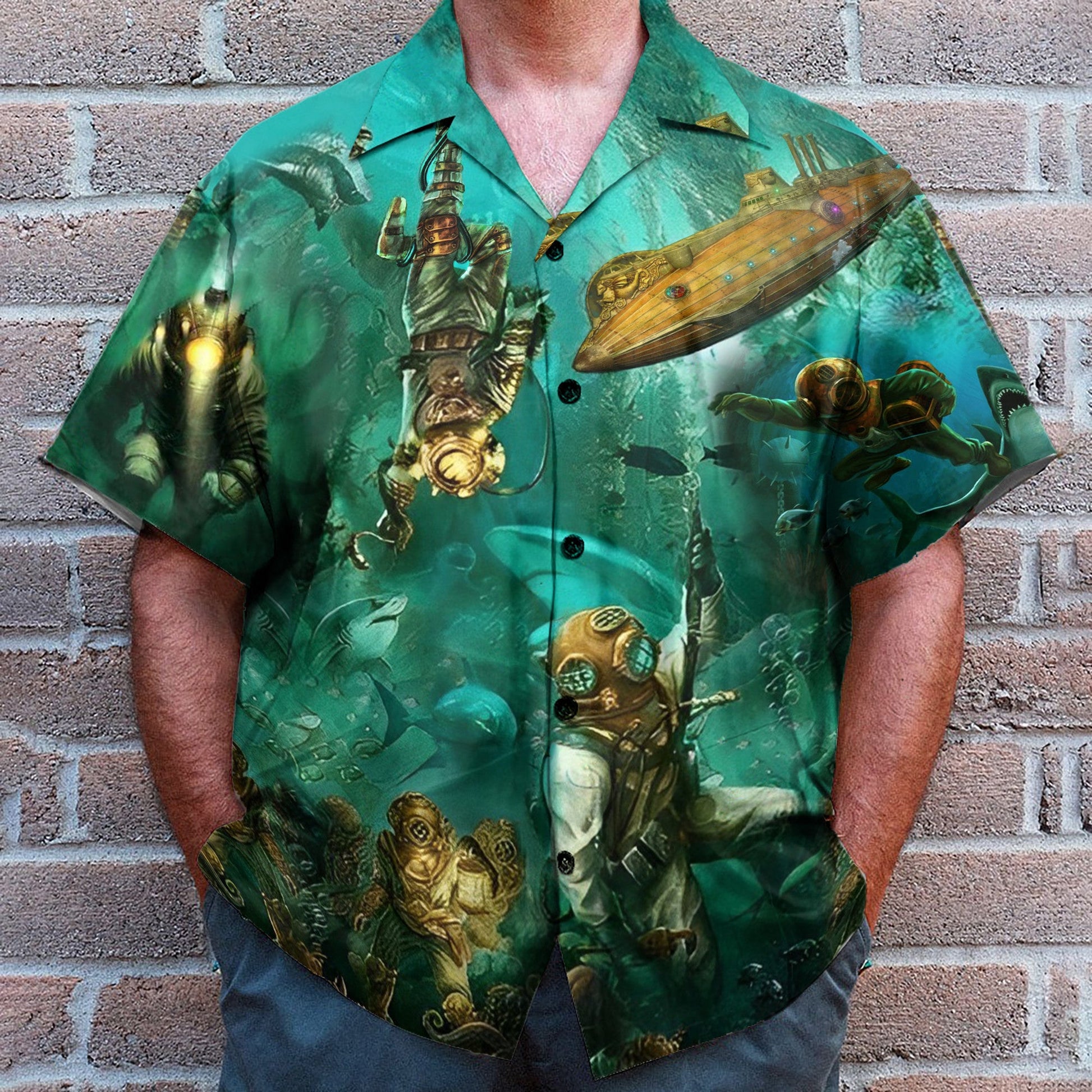 Amazing Scuba Diving Don't Fear Death Fear - Hawaiian Shirt