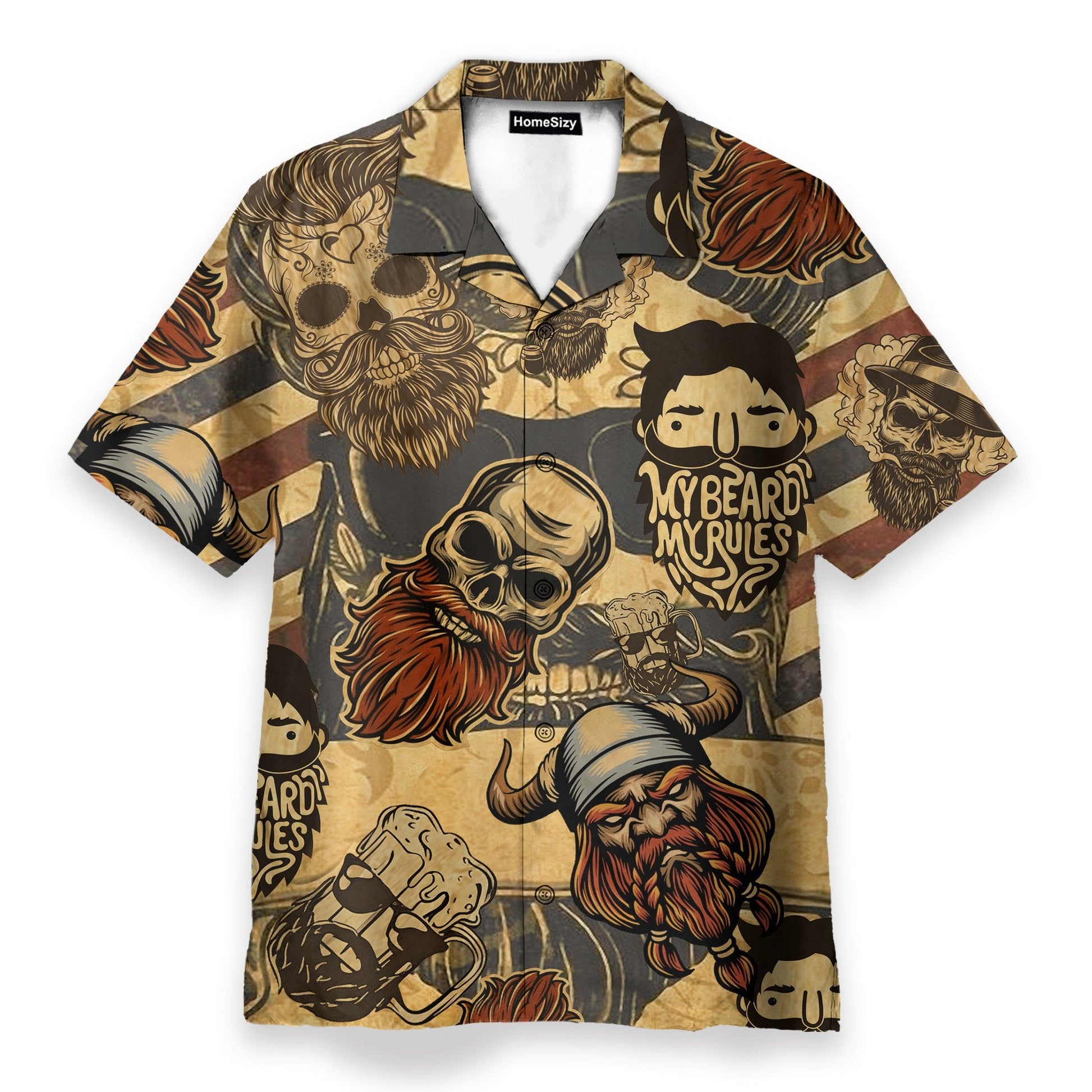 My Beard My Rules Men's Button's Up Shirts - Hawaiian Shirt