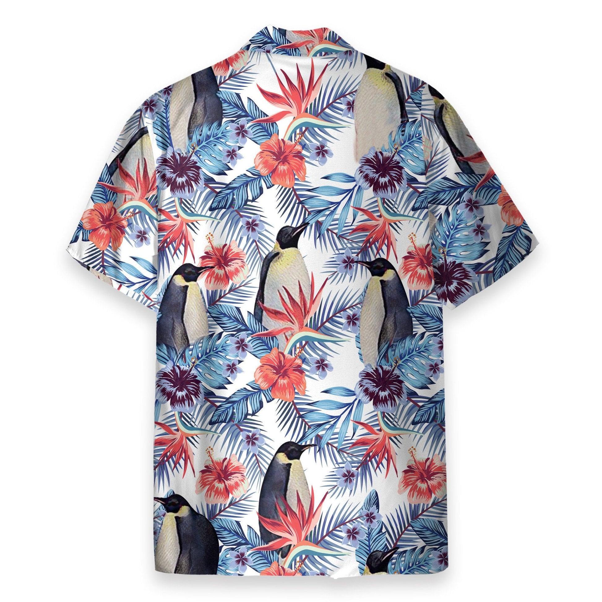 Penguin Tropical Leaves Pattern - Hawaiian Shirt