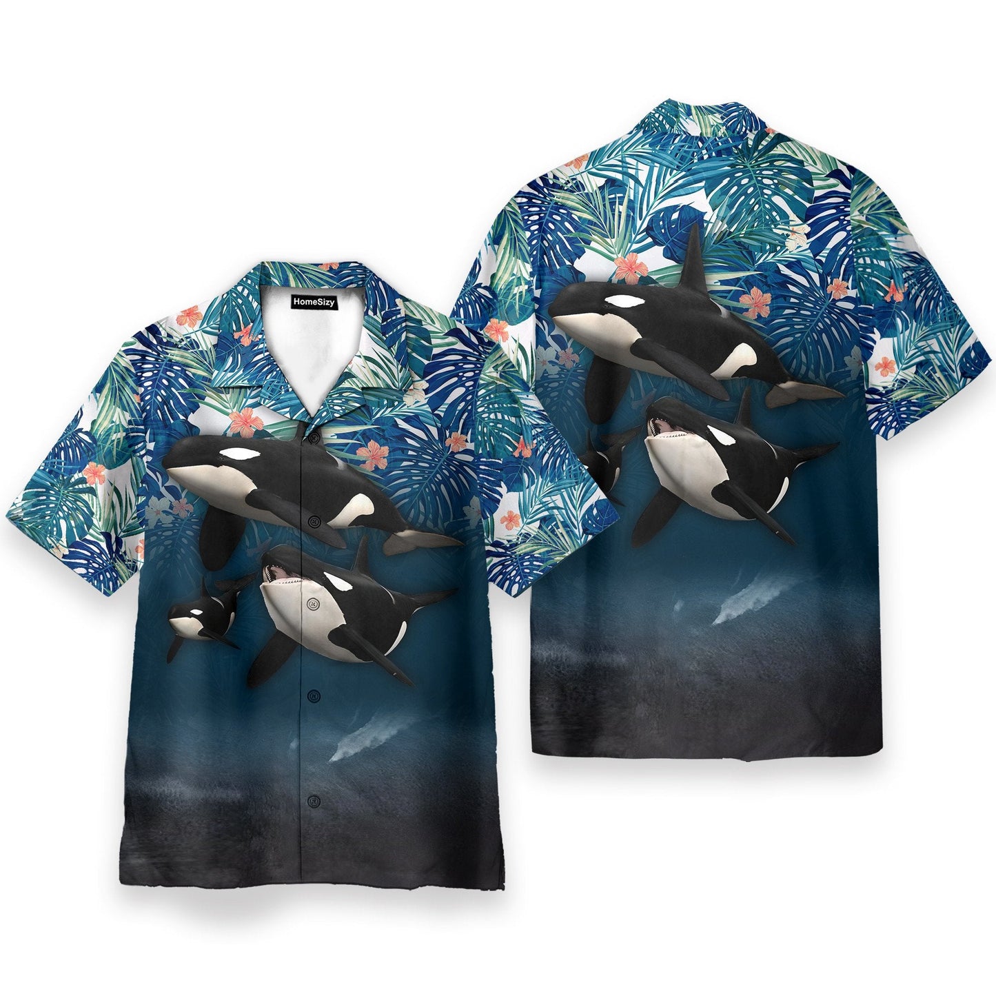 Whale Men's Button's Up Shirts - Hawaiian Shirt