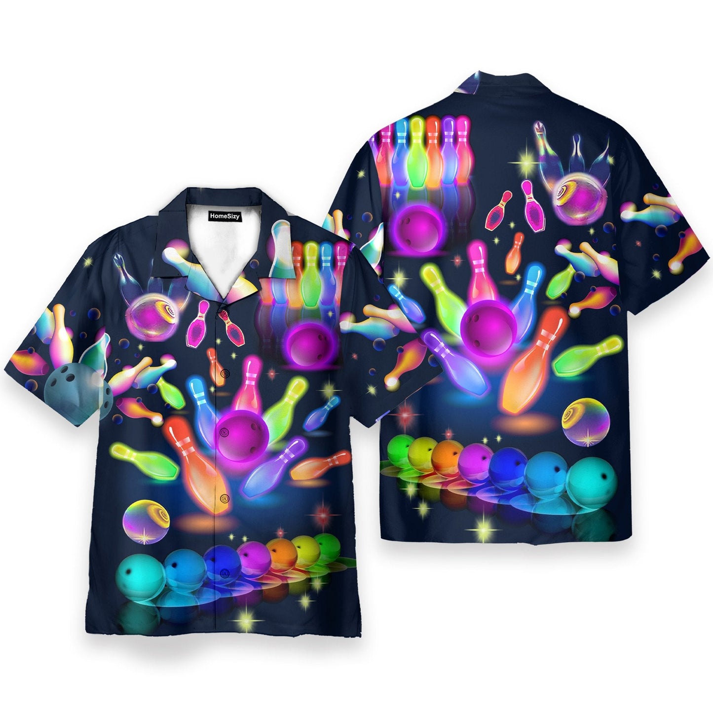 Bowling Men's Button's Up Shirts - Hawaiian Shirt