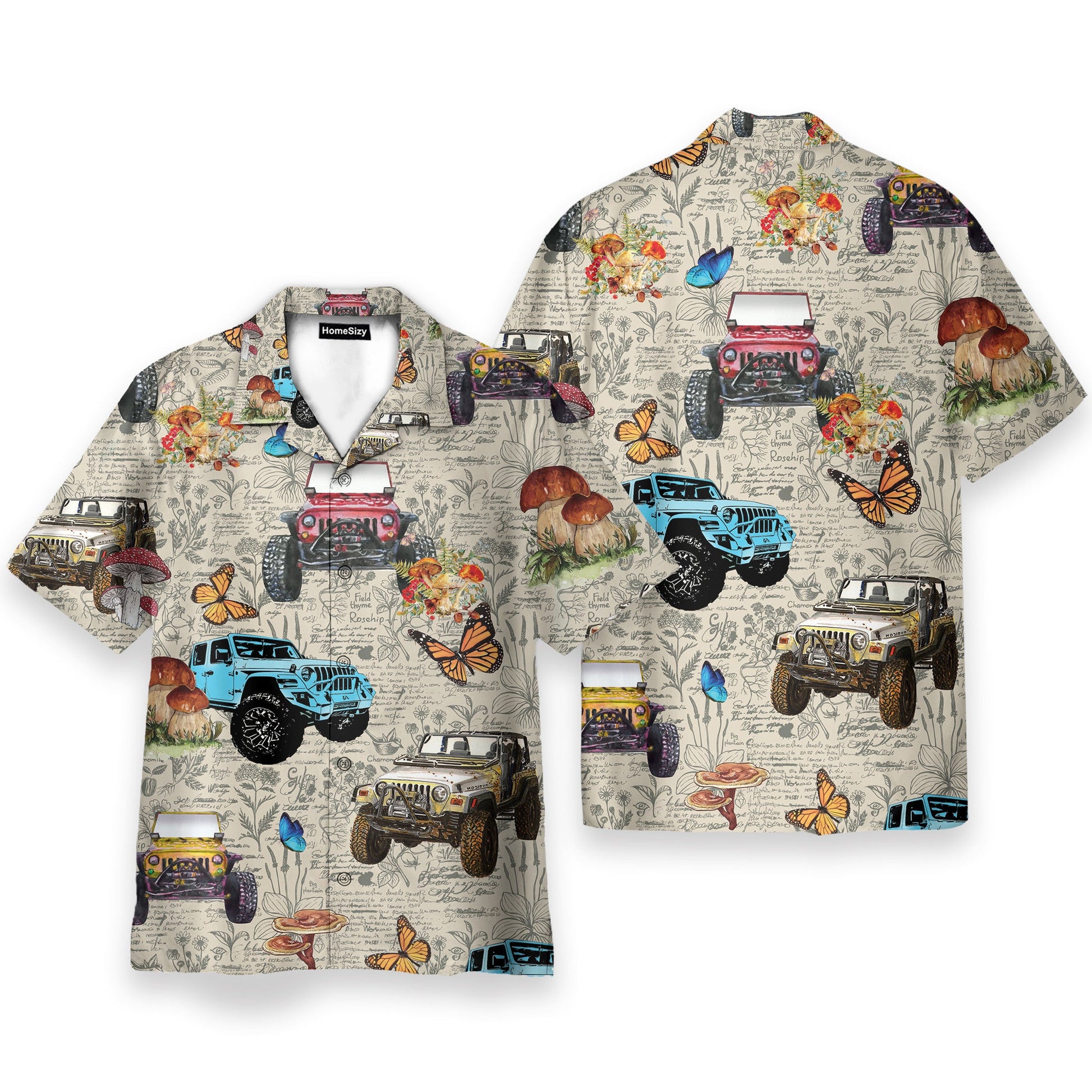 Amazing Insect With Jeep Cars - Hawaiian Shirt