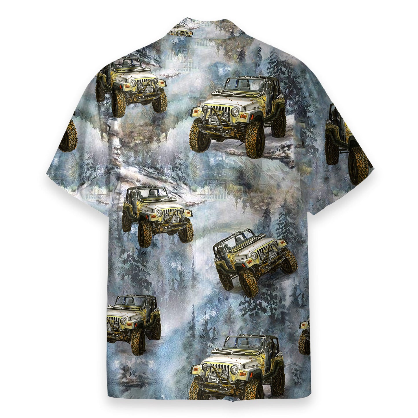 Jeep Cars In The Forest - Hawaiian Shirt