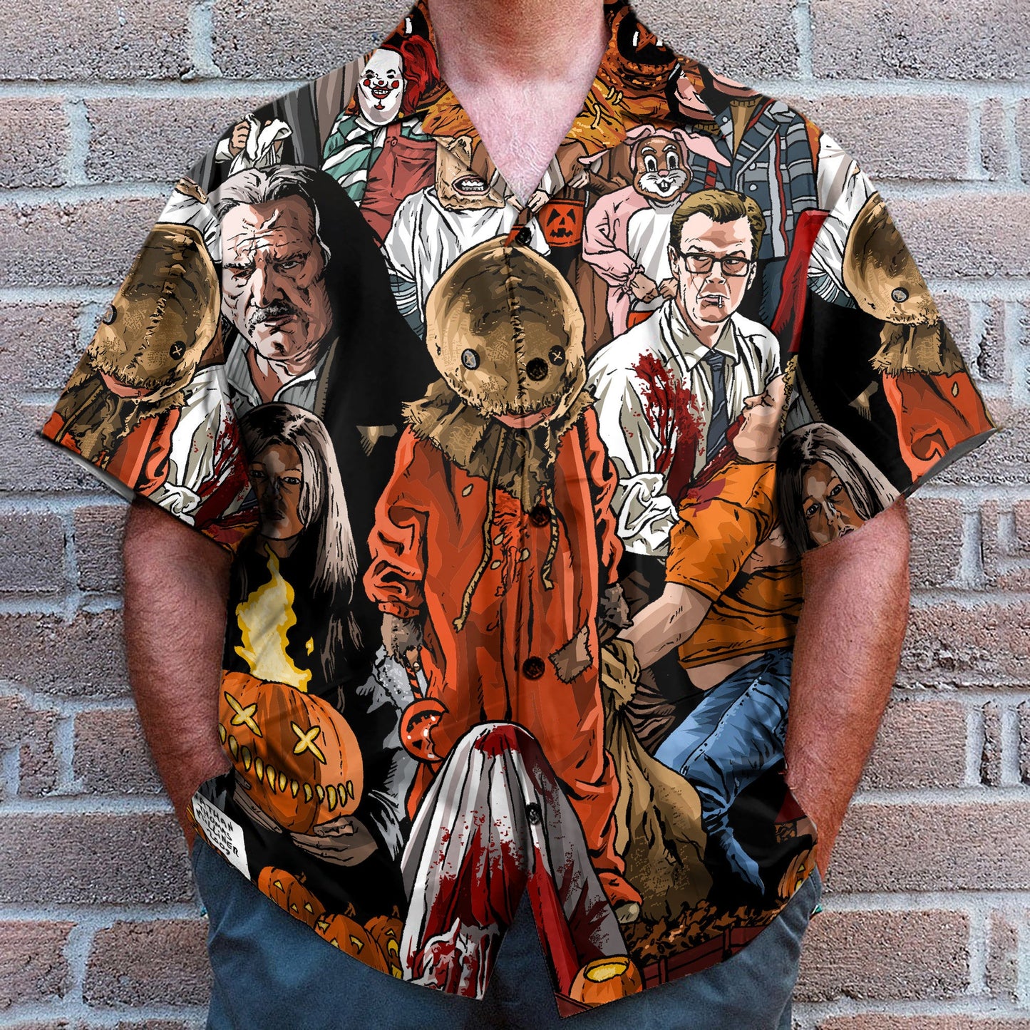 Halloween Is Coming Cosplay Costume- Hawaiian Shirt Beach Short