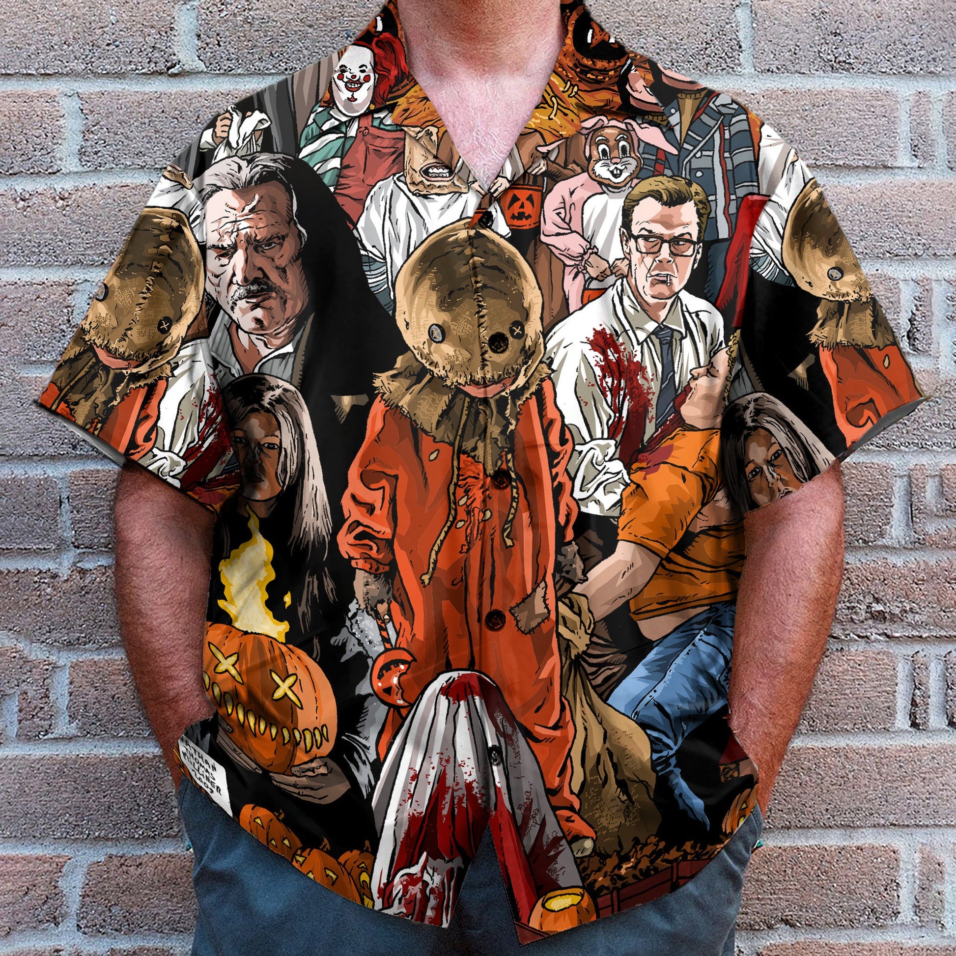 Halloween Is Coming Cosplay Costume- Hawaiian Shirt Beach Short