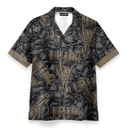 Vintage Rock & Roll Skull - Hawaiian Shirt