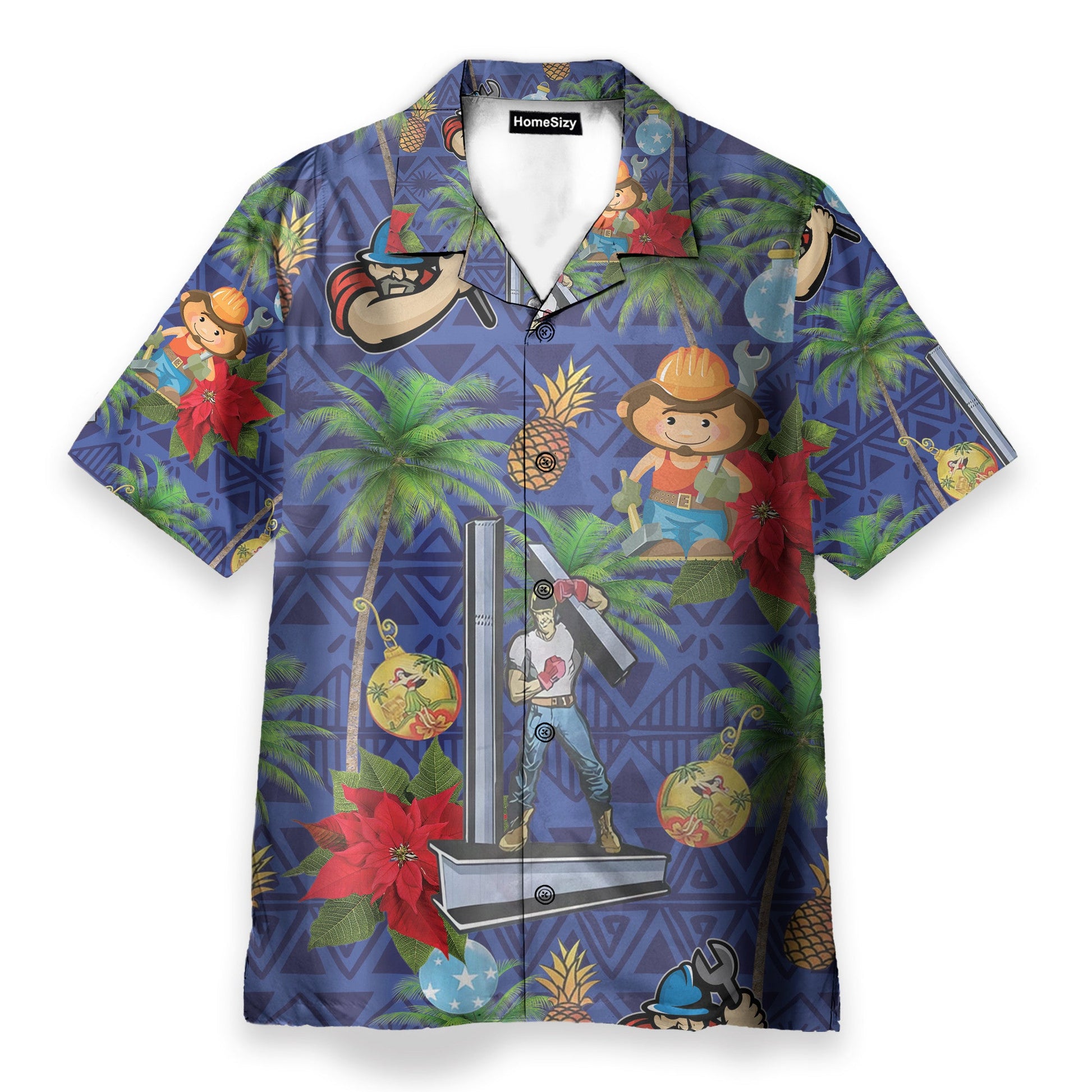 Ironworker Proud Men's Button's Up Shirts - Hawaiian Shirt