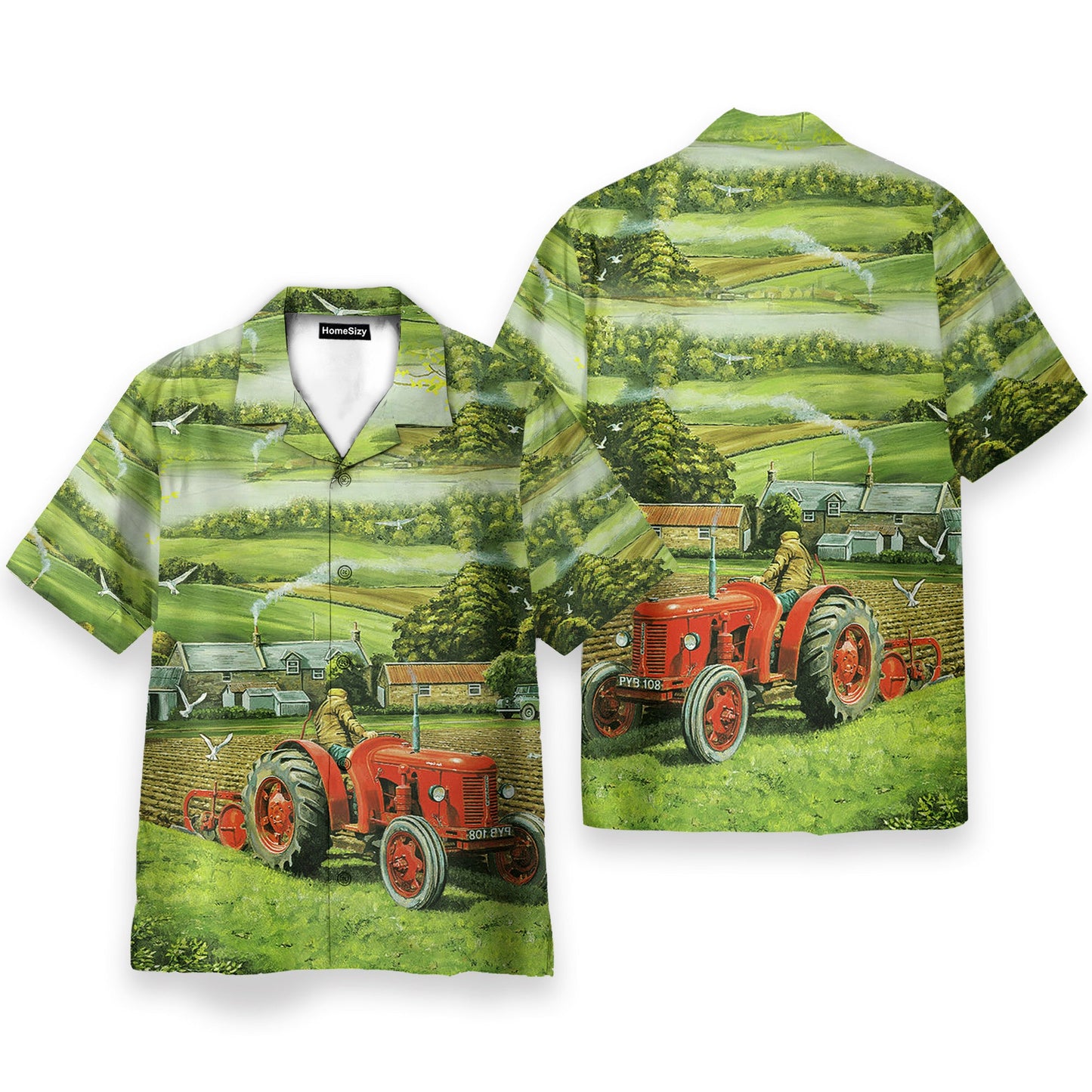 Vintage Tractor - Best Gift For Farmer - Hawaiian Shirt