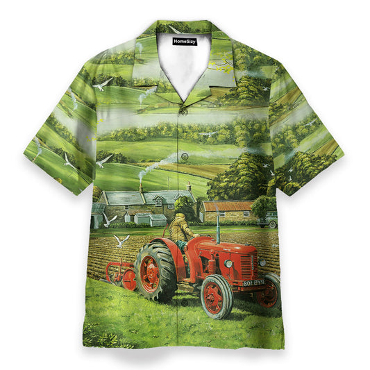 Vintage Tractor - Best Gift For Farmer - Hawaiian Shirt