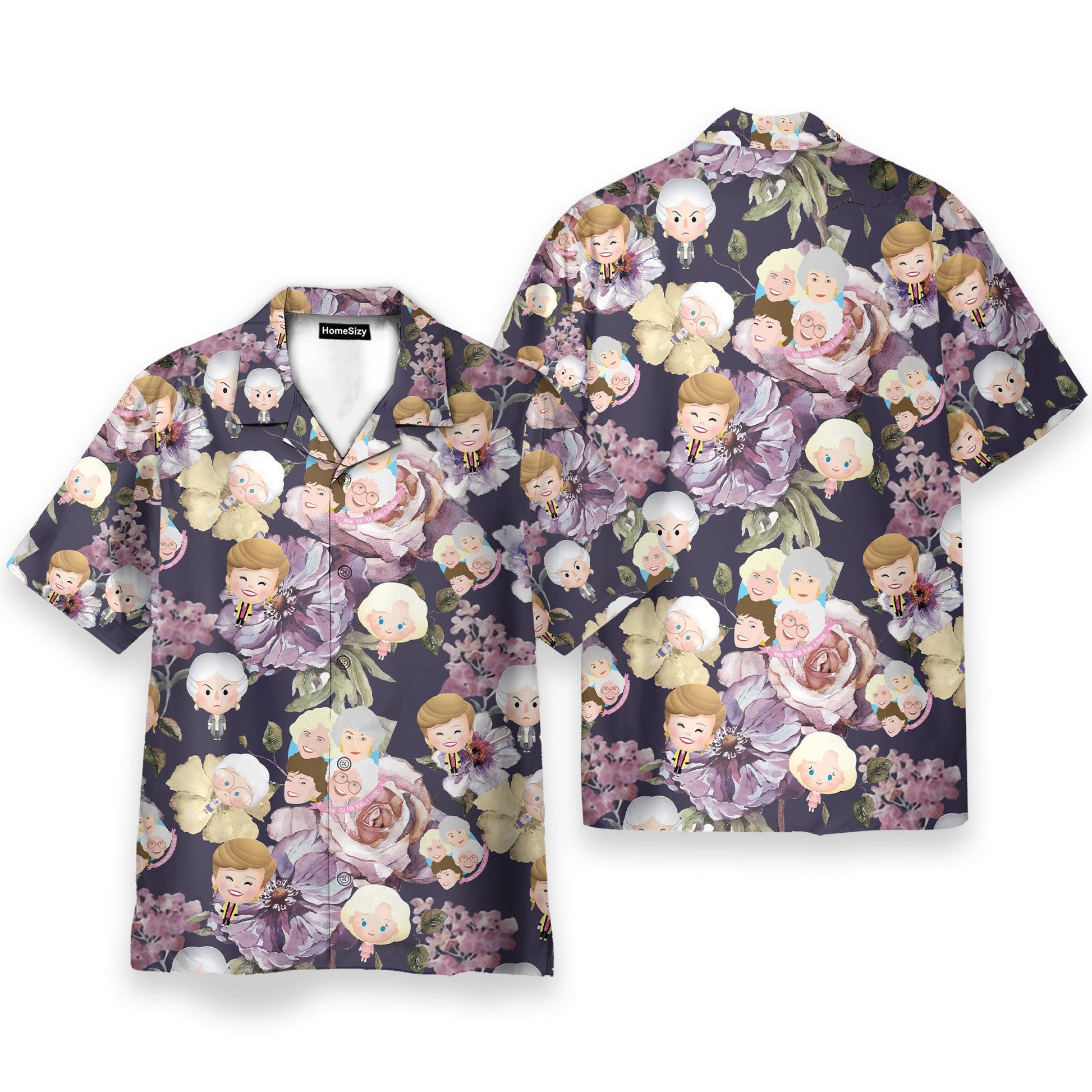 Golden Girl Tropical Flowers Pattern - Hawaiian Shirt