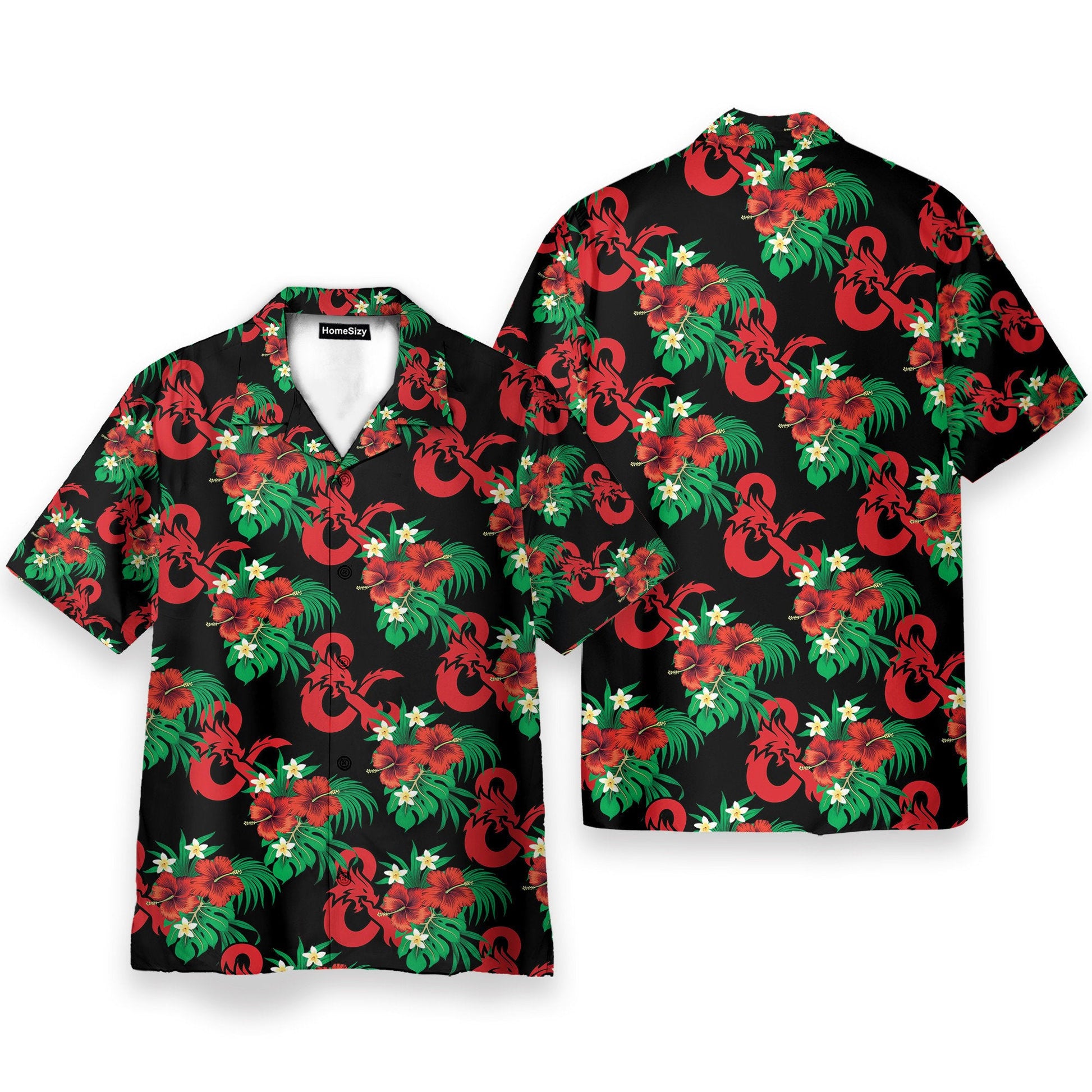 Dungeons And Dragons Game Men's Button's Up Shirts - Hawaiian Shirt & Beach Shorts
