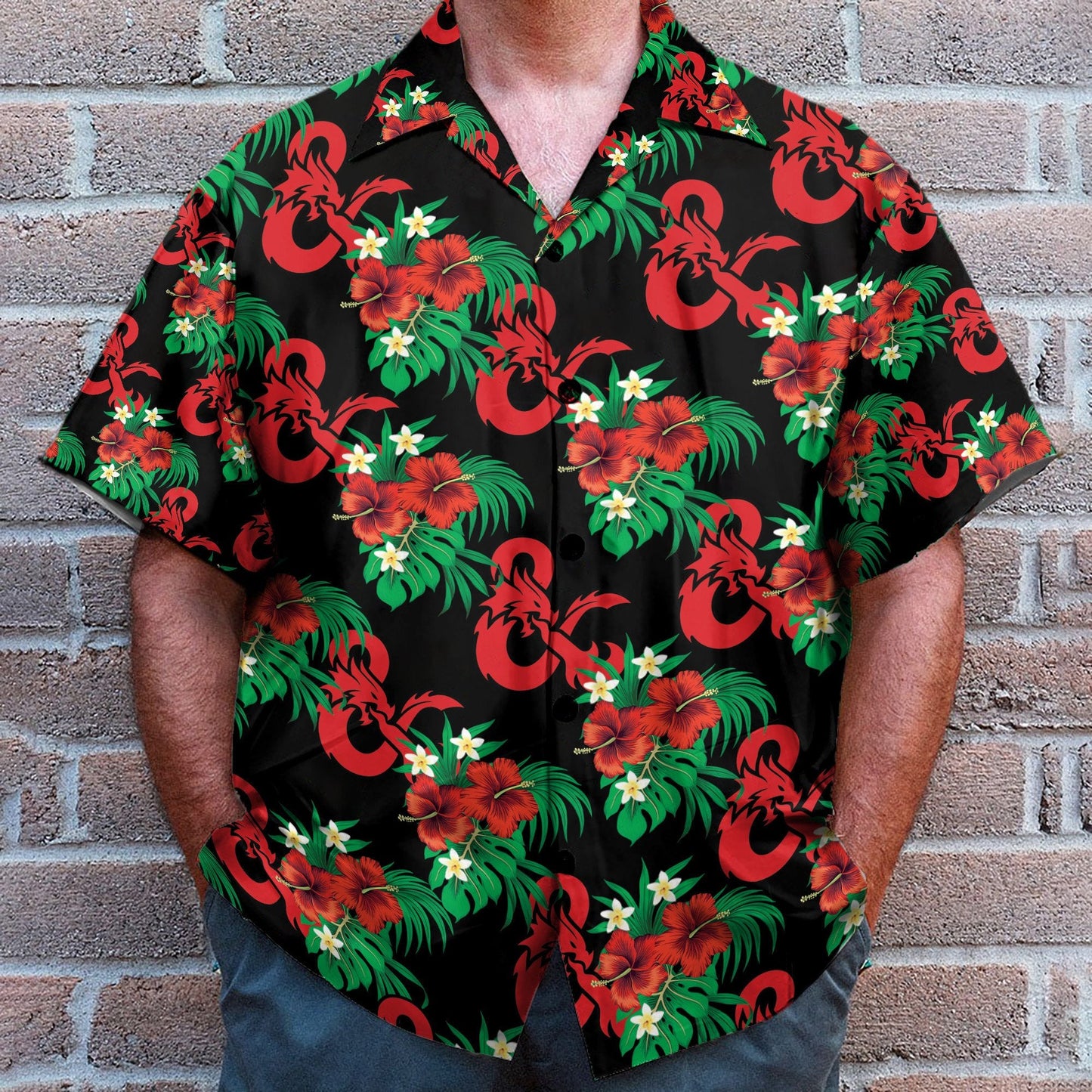 Dungeons And Dragons Game Men's Button's Up Shirts - Hawaiian Shirt & Beach Shorts