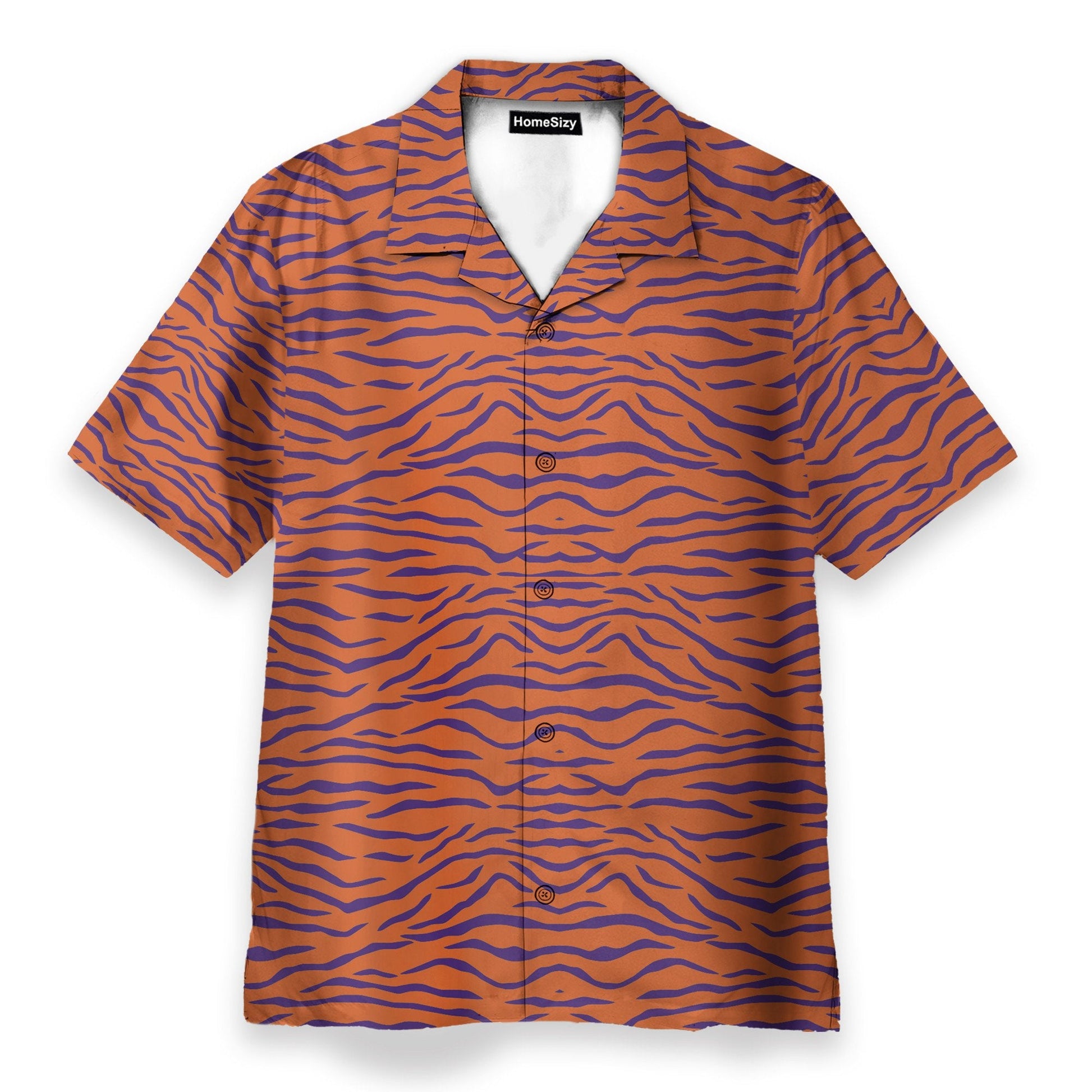 Clemson Tiger Stripe Cosplay Costume - Hawaiian Shirt & Beach Shorts