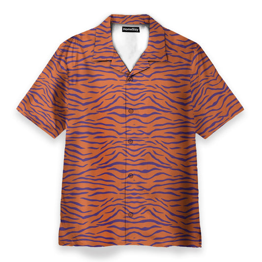 Clemson Tiger Stripe Cosplay Costume - Hawaiian Shirt & Beach Shorts