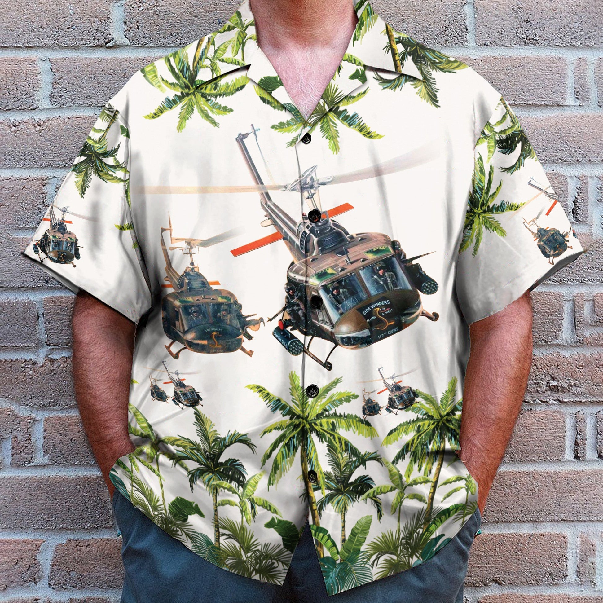 United States Army Huey Helicopter - Hawaiian Shirt