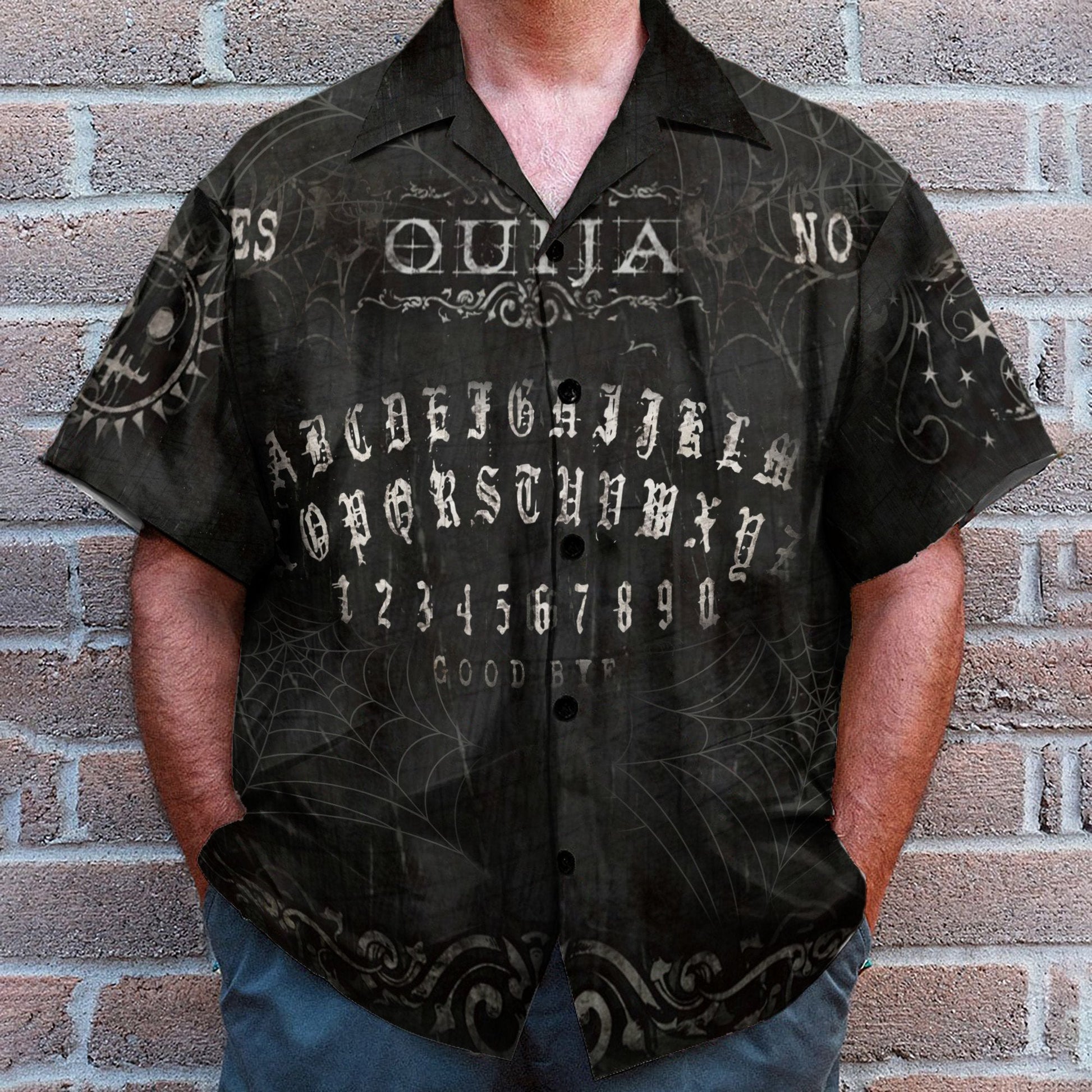 Wicca Ouija Board Men's Button's Up Shirts - Hawaiian Shirt & Beach Shorts