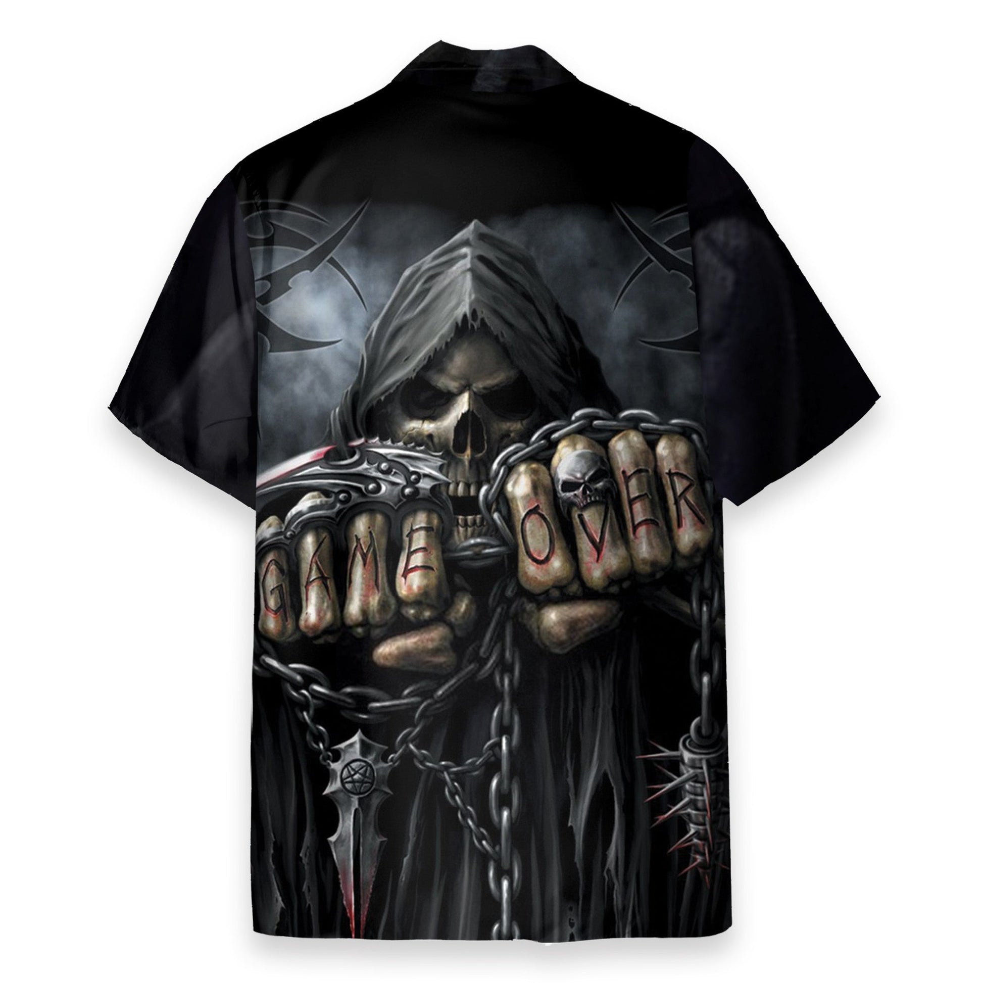 Skull Love Darkness Men's Button's Up Shirts - Hawaiian Shirt