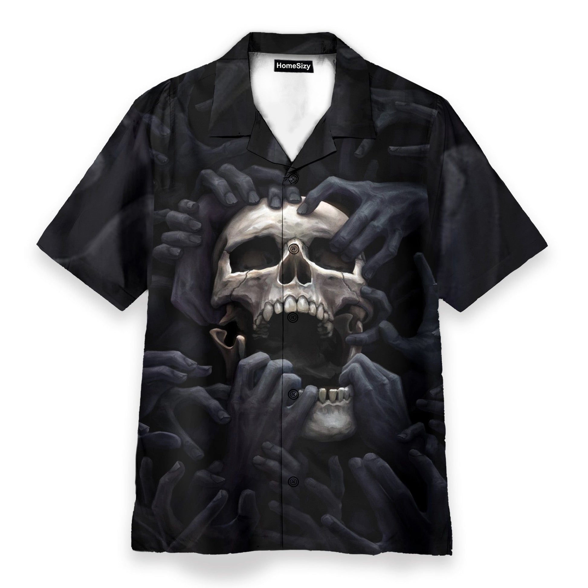 Skull Love Darkness Men's Button's Up Shirts - Hawaiian Shirt
