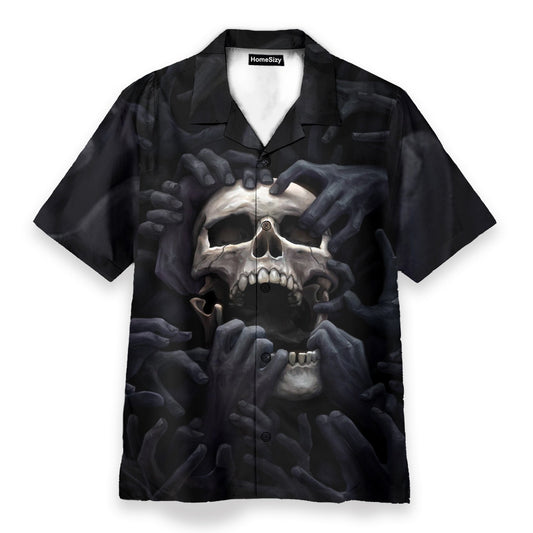 Skull Love Darkness Men's Button's Up Shirts - Hawaiian Shirt