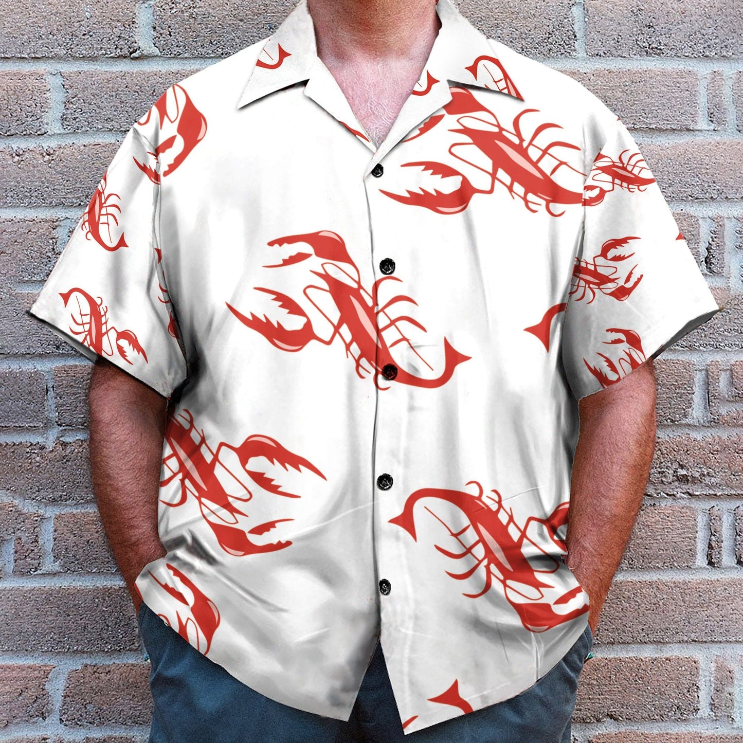 Kramer Lobster Funny Button's Up Shirts - Hawaiian Shirt & Beach Shorts