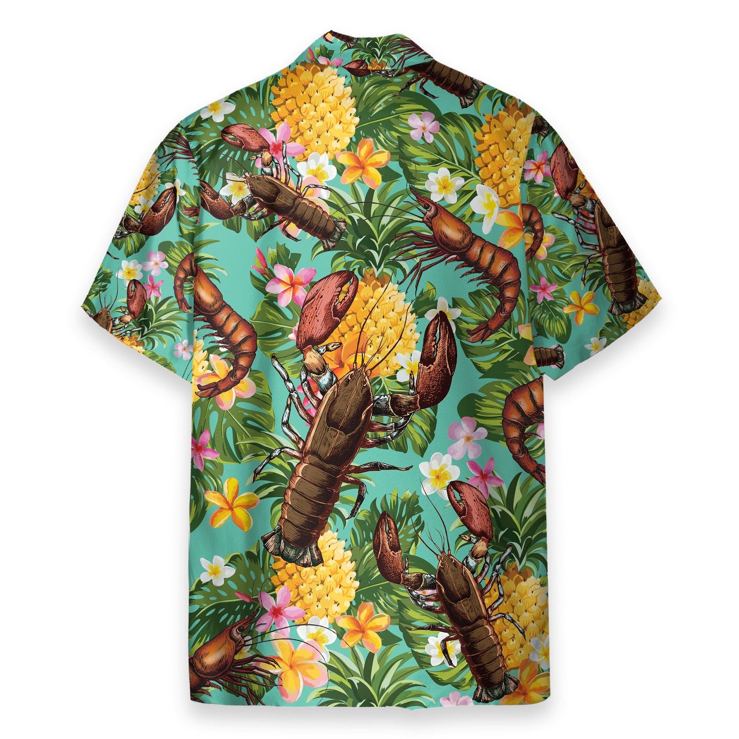 Lobster Tropical Leaves Pattern - Hawaiian Shirt & Beach Shorts