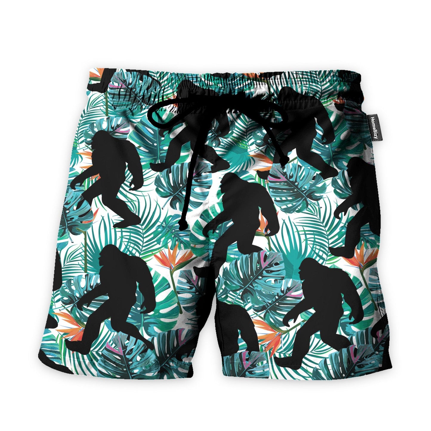Bigfoot Walking Men's Button's Up Shirts - Hawaiian Shirt