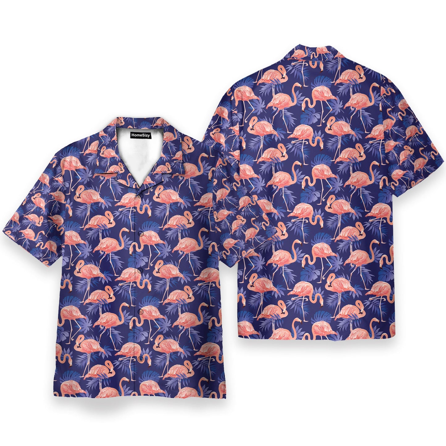 Flamingo Bird Tropical Flowers - Hawaiian Shirt & Beach Shorts