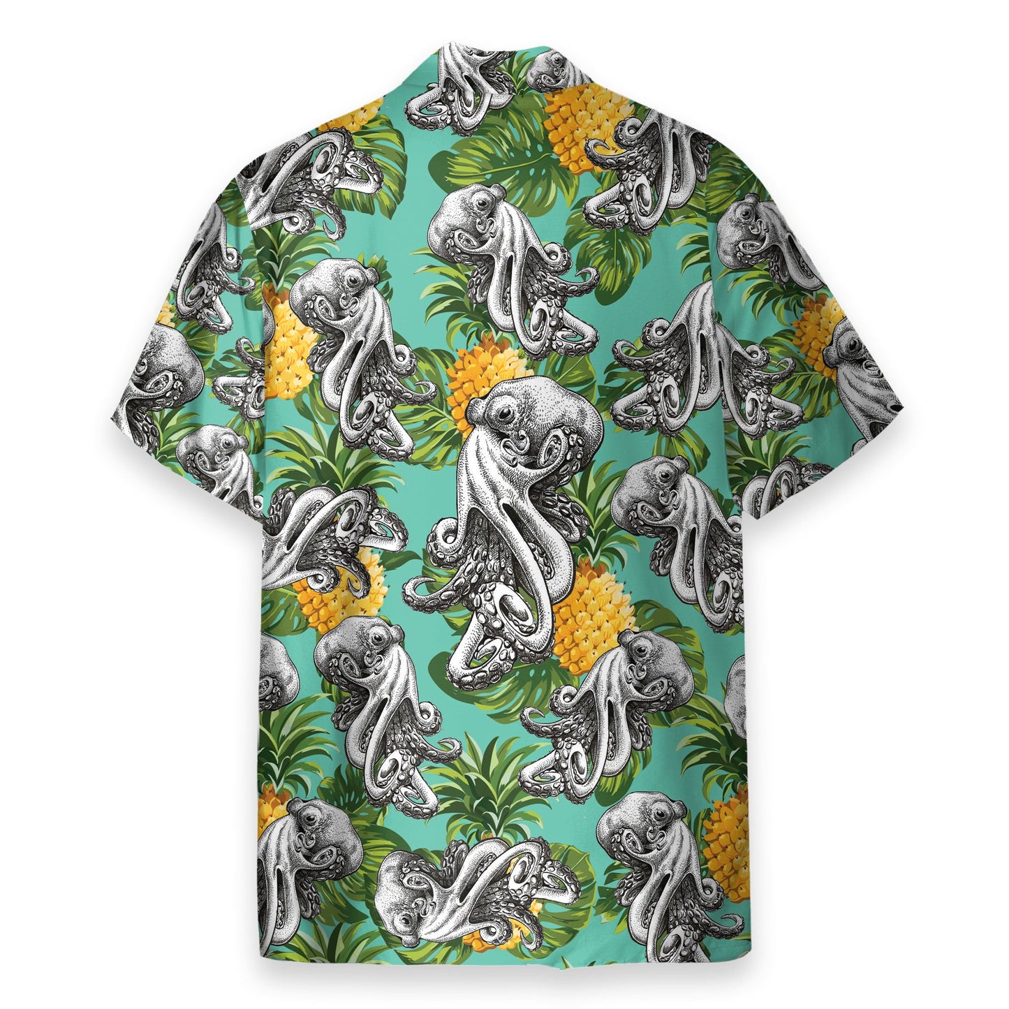 Octopus With Pineapple Summer - Hawaiian Shirt & Beach Shorts