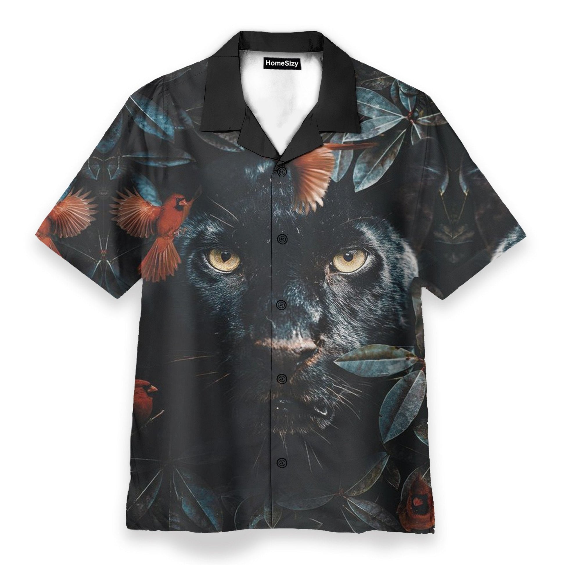 Flower Cardinal Panther - Hawaiian Shirt