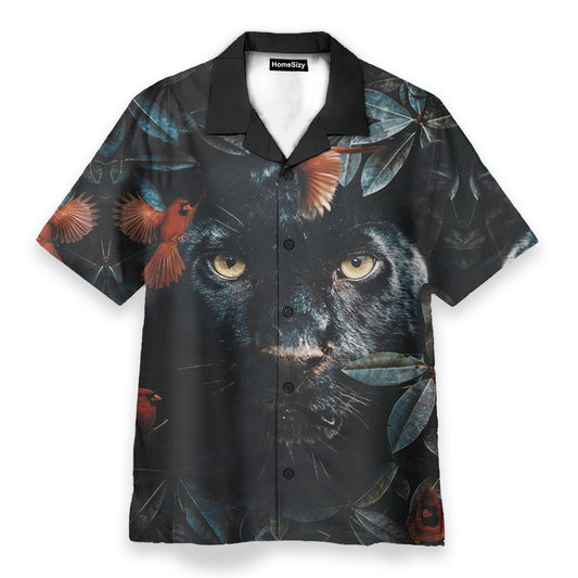 Flower Cardinal Panther - Hawaiian Shirt