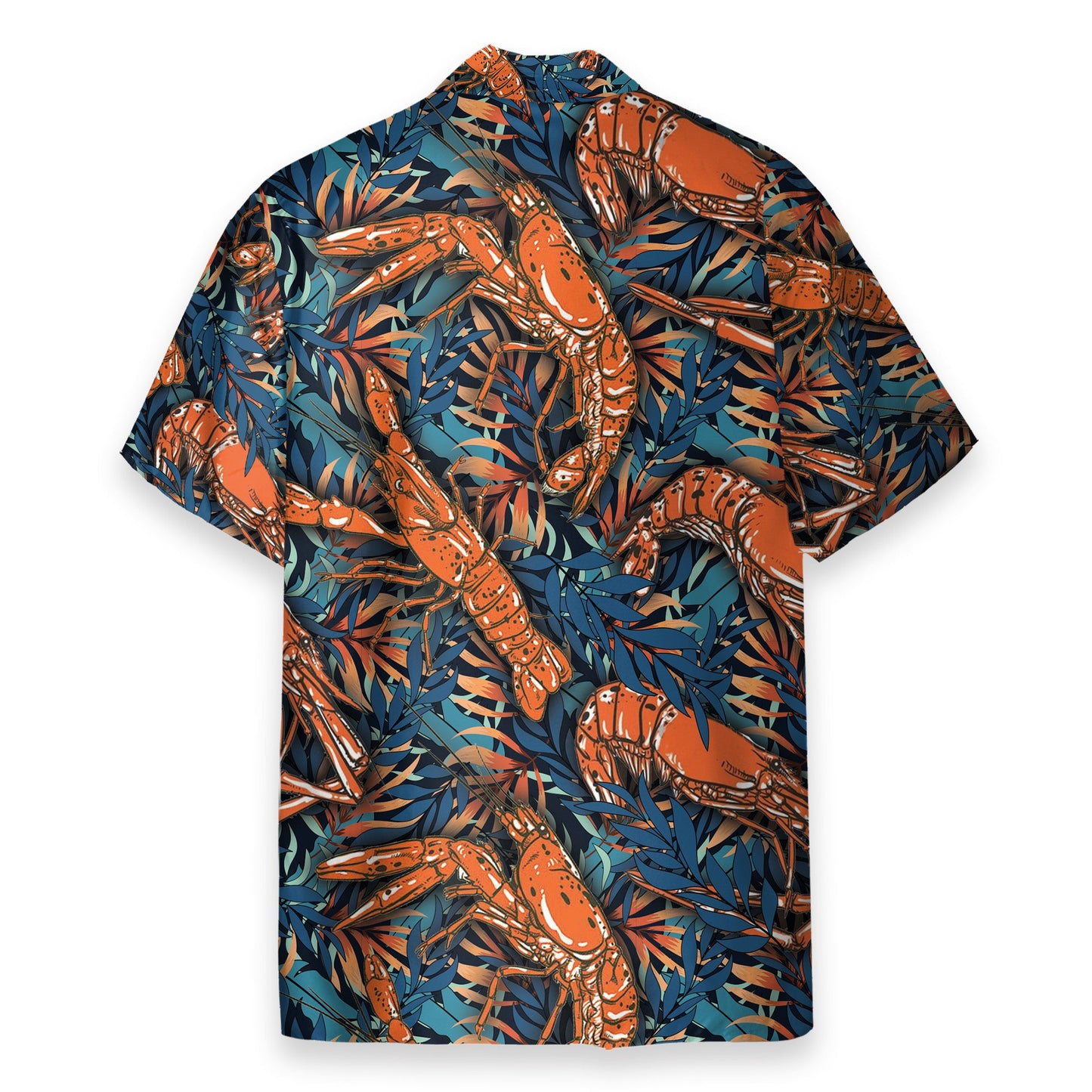 Shrimp Tropical Leaves Pattern - Hawaiian Shirt & Beach Shorts