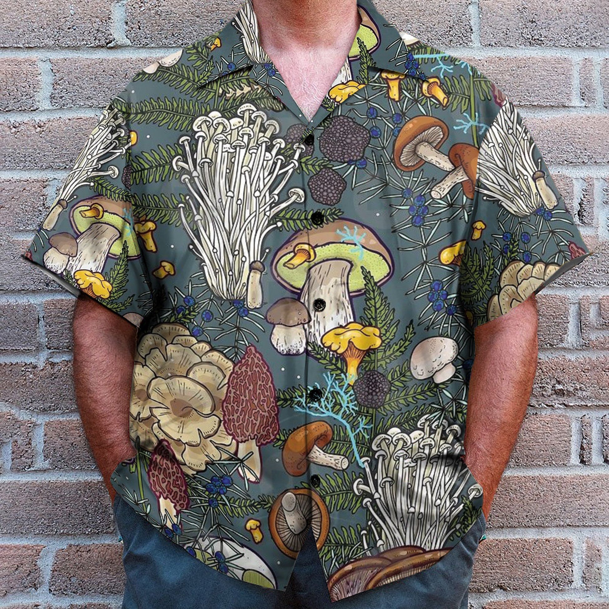 Mushroom Tropical Pattern - Hawaiian Shirt