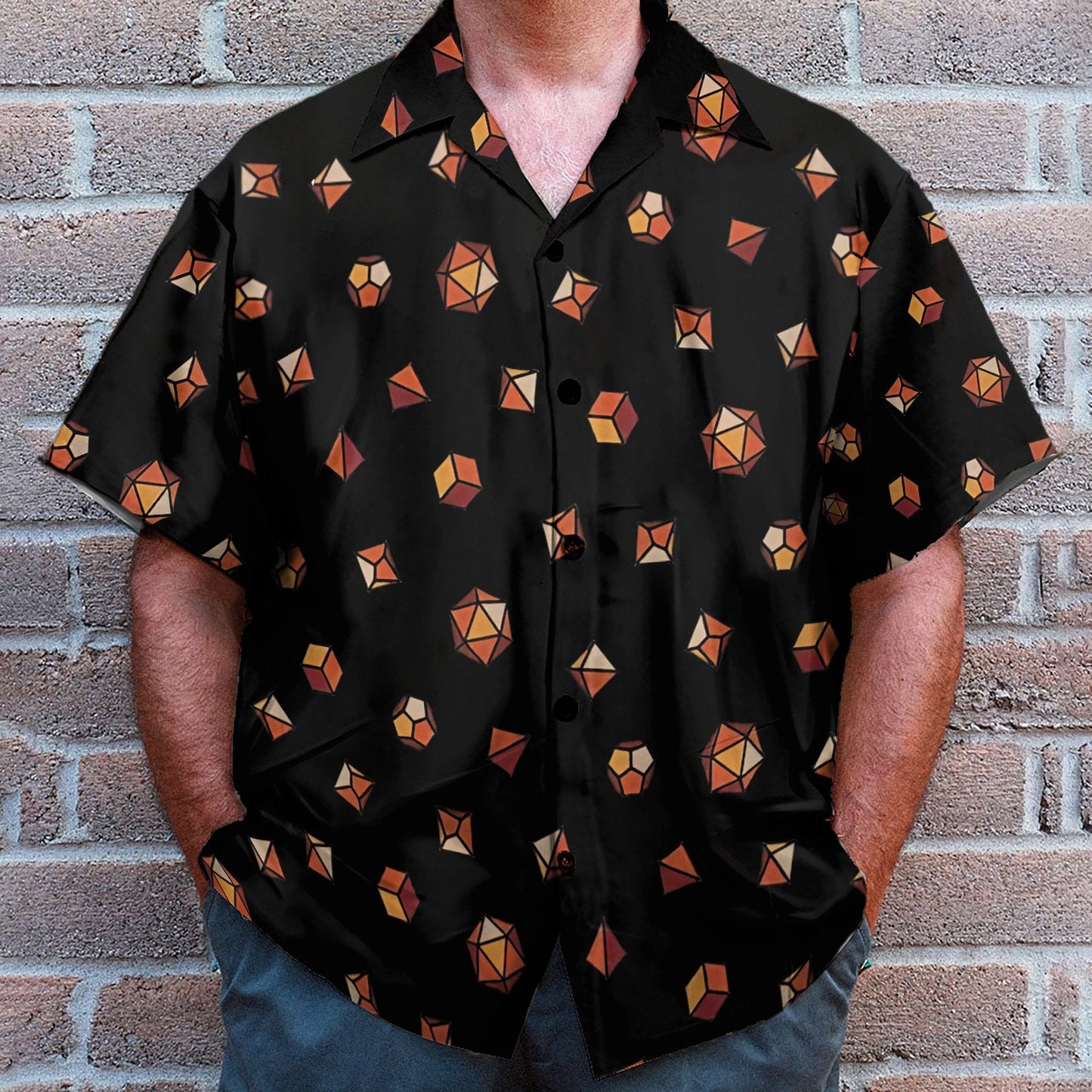 Dungeons and Dragons Dice Cosplay Costume - Hawaiian Shirt & Beach Shorts