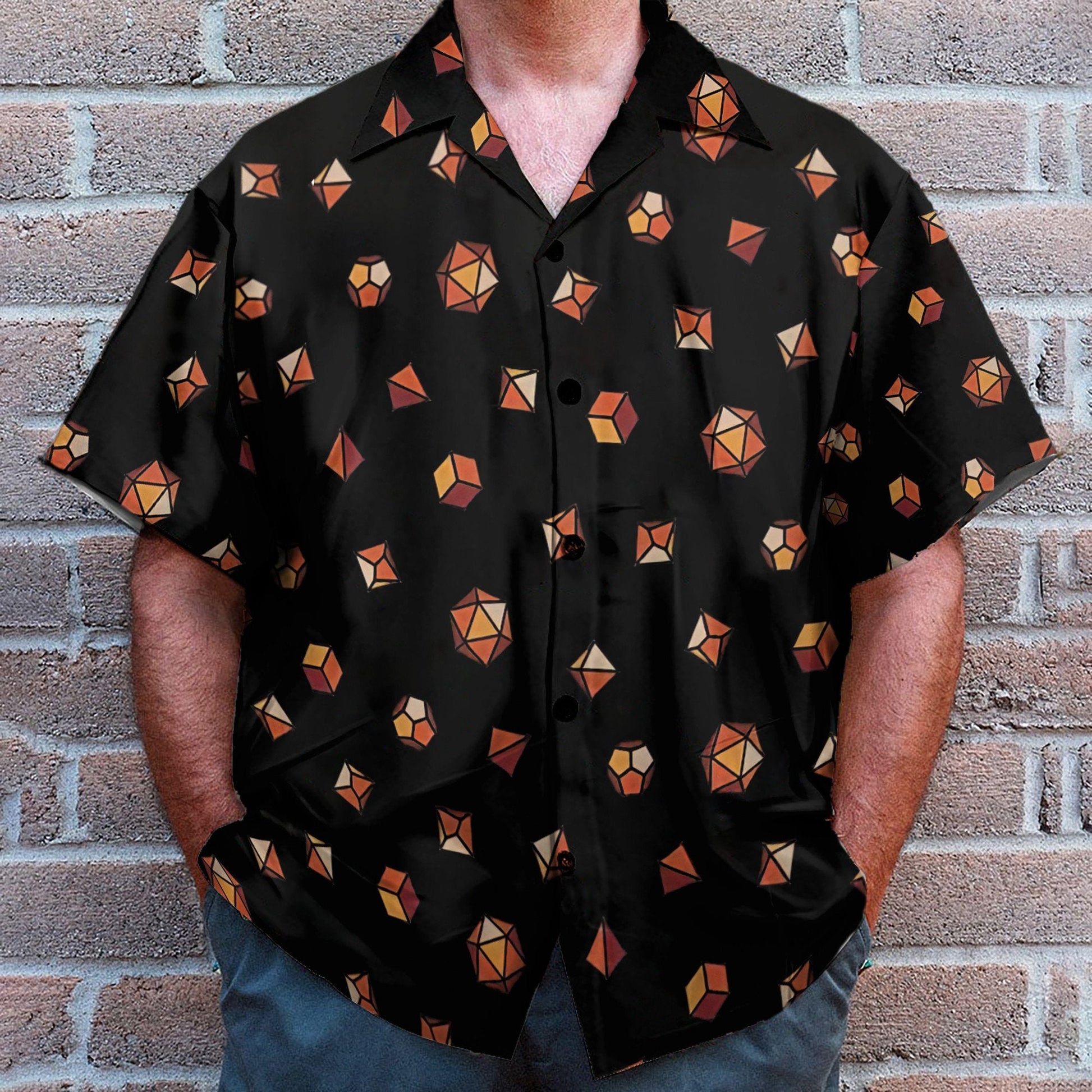 Dungeons and Dragons Dice Cosplay Costume - Hawaiian Shirt & Beach Shorts