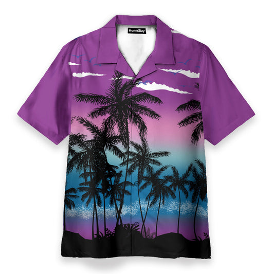 Coconut Tree On Beautiful Sunset - Hawaiian Shirt & Beach Shorts