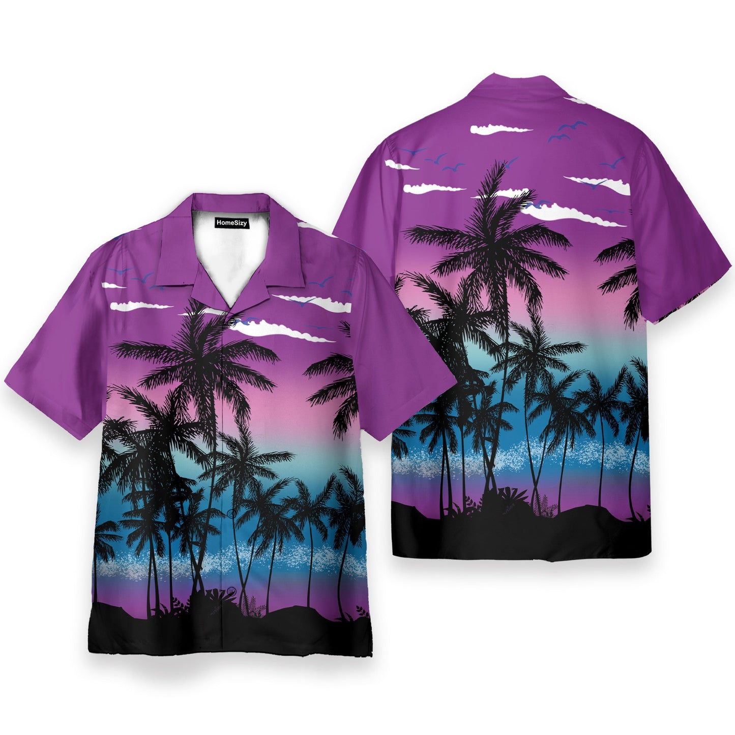 Coconut Tree On Beautiful Sunset - Hawaiian Shirt & Beach Shorts
