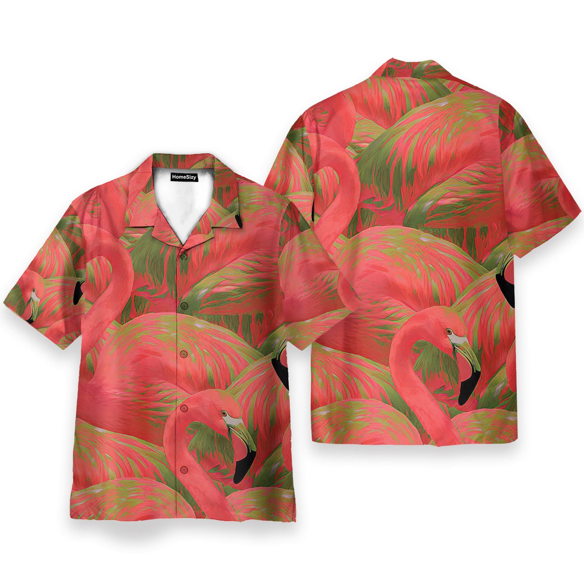 Colorful Flamingo Button's Up Shirts - Hawaiian Shirt