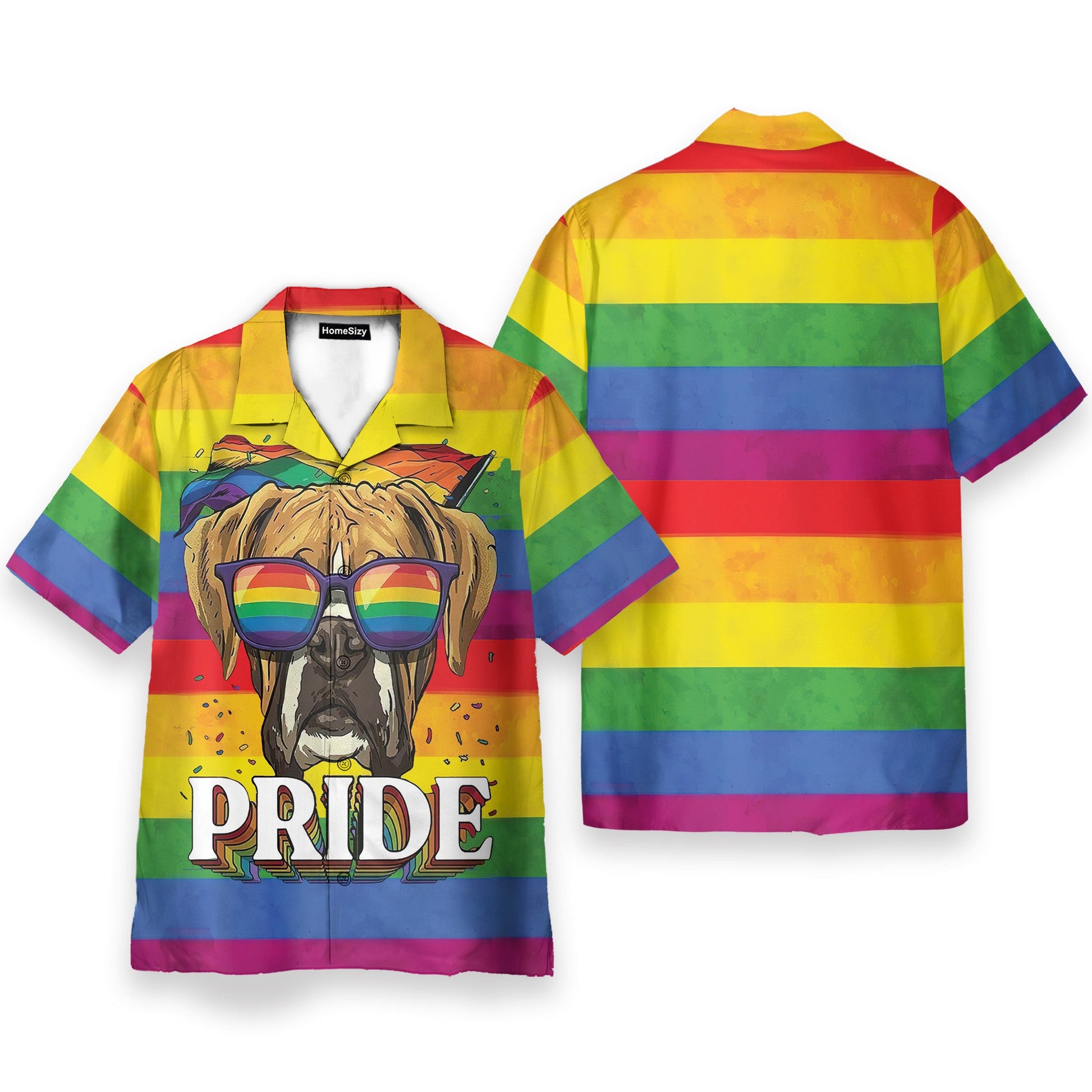 Lgbt Im Proud And So Is My Boxer - Hawaiian Shirt