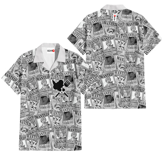Vinsmoke Sanji Wanted Hawaiian Shirt Manga Style