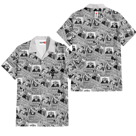 Edward Newgate Wanted Hawaiian Shirt Manga Style
