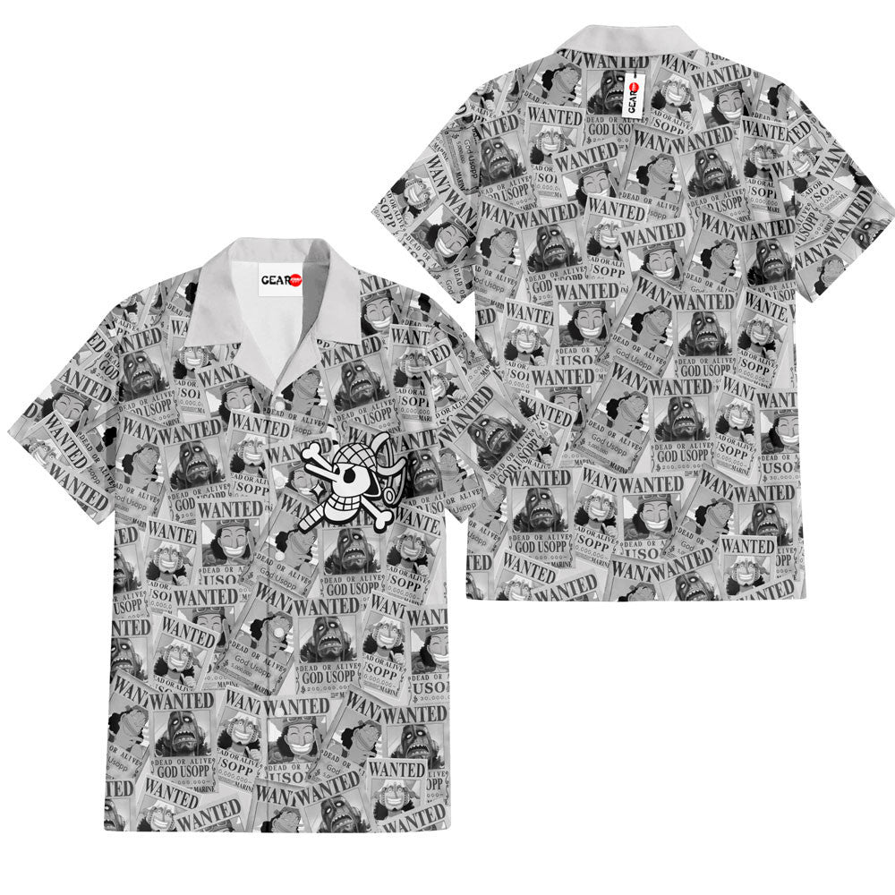 Usopp Wanted Hawaiian Shirt Manga Style