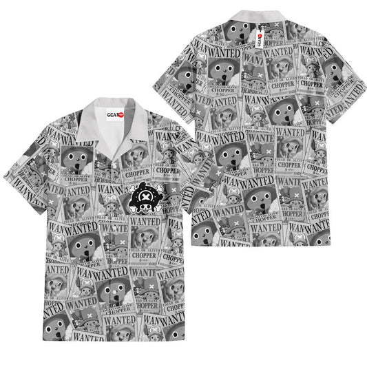 Tony Tony Chopper Wanted Hawaiian Shirt Manga Style