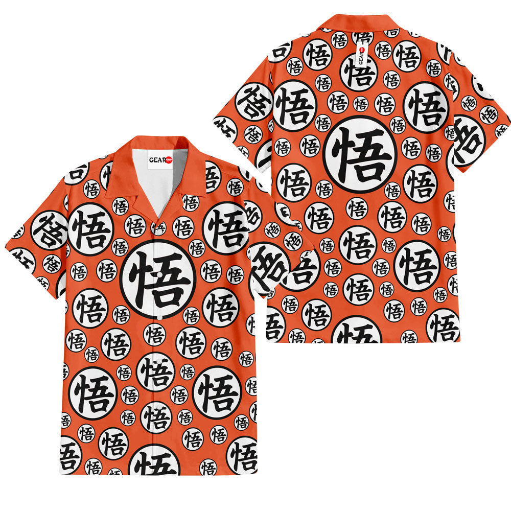 Goku Kanji Symbols Hawaiian Shirt