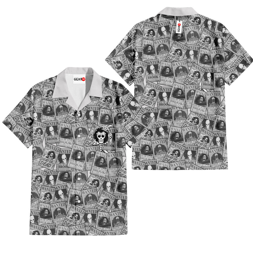 Brook Wanted Hawaiian Shirt Manga Style