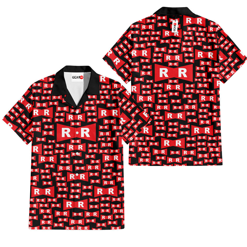 Red Ribbon Army Symbols Hawaiian Shirt