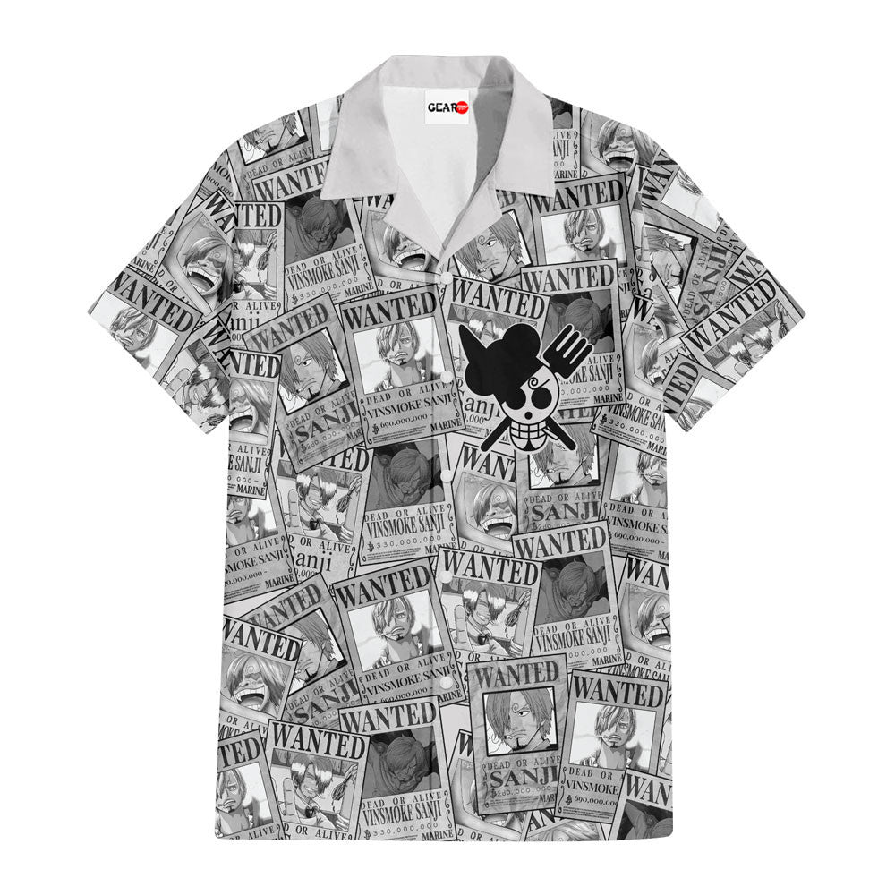 Vinsmoke Sanji Wanted Hawaiian Shirt Manga Style