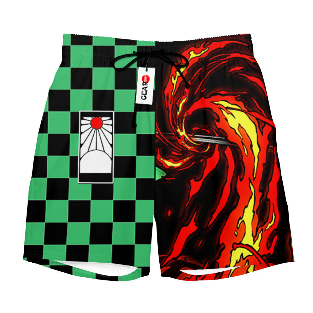 Tanjiro Sun Breathing Beach Shorts