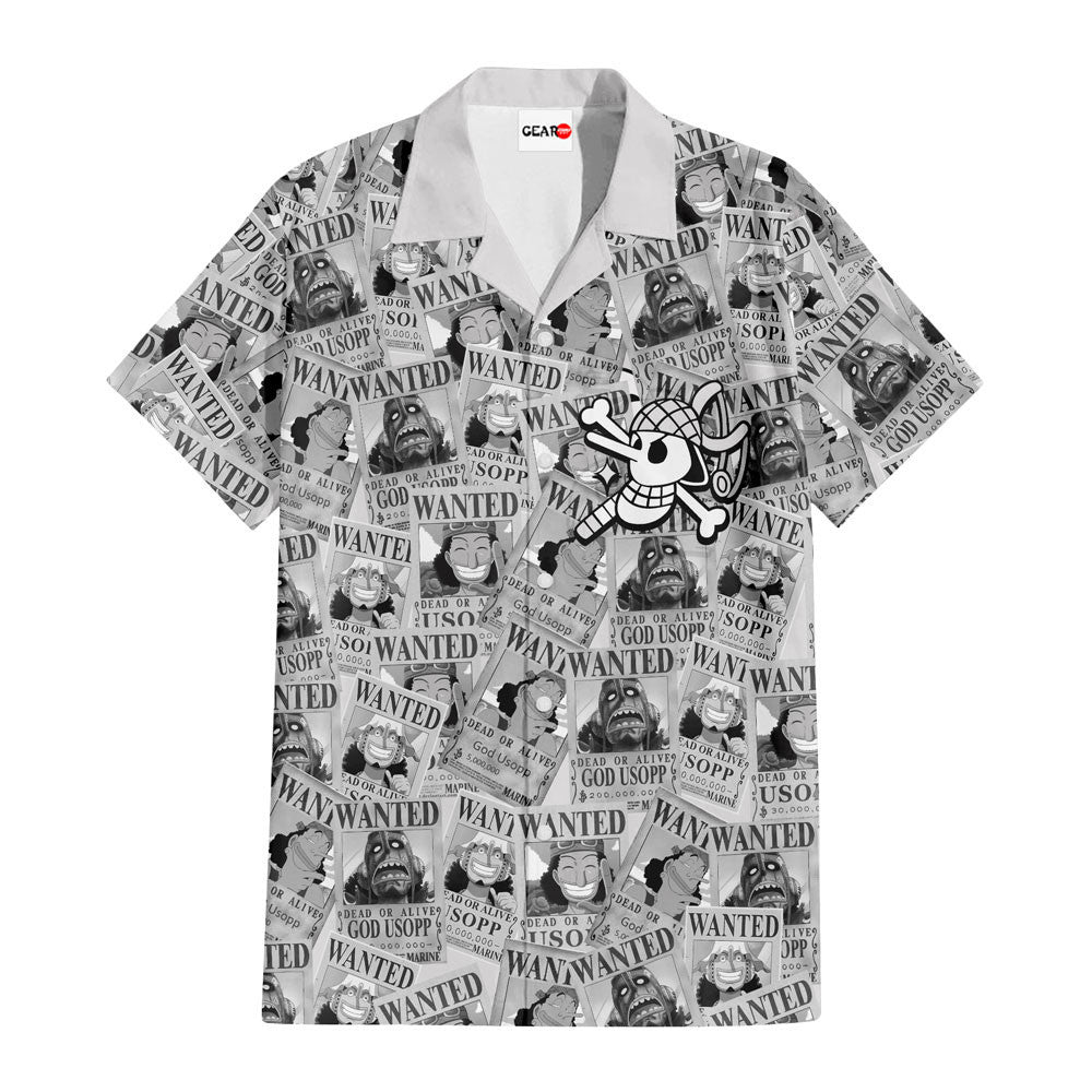 Usopp Wanted Hawaiian Shirt Manga Style