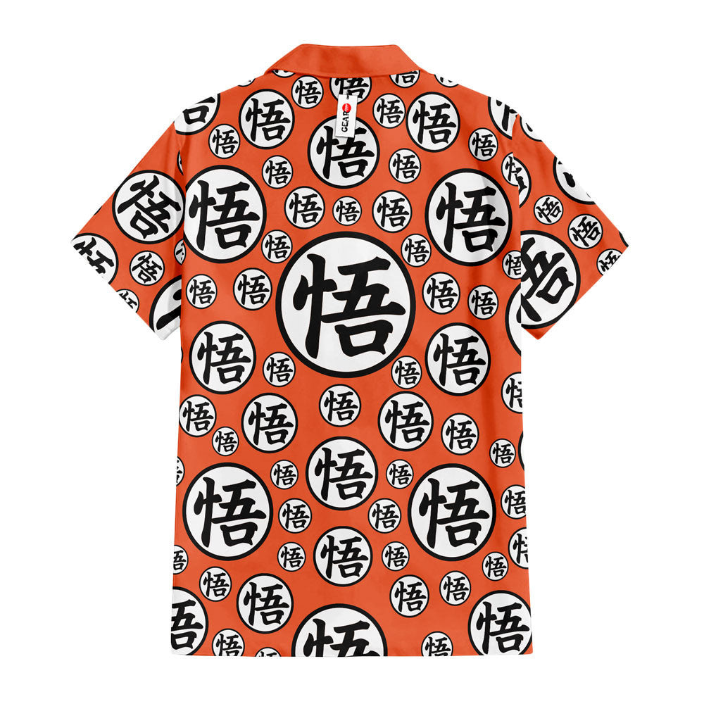 Goku Kanji Symbols Hawaiian Shirt