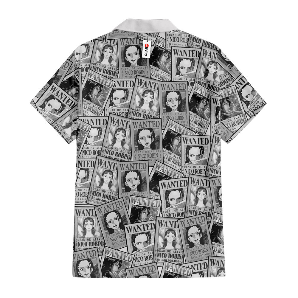 Nico Robin Wanted Hawaiian Shirt Manga Style